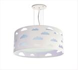 Lustre Infantil Pendente Nuvens Com Recortes 50x16 Azul - Tom Luz