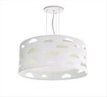 Lustre Infantil Pendente Nuvens Com Recortes 50x16 Cru - Tom Luz