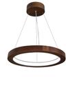 Lustre LED 27W Sirius Pendente Madeira Sala Jantar arco 50cm