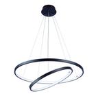 Lustre Led Moderno Luxuoso 2 Anéis Ring 40 e 60cm 45W 6500K