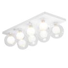 Lustre Luminária Octuplo Branco Harmony Bolinha 60x25 cm