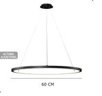 Lustre Luminaria Pendente 1 Argola Anel Led 22w 60 Cm Alumínio Bivolt