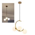 Lustre Luminaria Pendente Meia Lua Luxo Cozinha Sala Quarto Decoraçao Recepçao Comercial Residencial Iluminaçao Ambiente Elegante