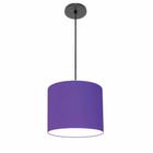 Lustre Luminária Pendente Vivare Free Lux PE-4105PR Cúpula em Tecido 20x22cm