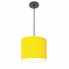 Lustre Luminária Pendente Vivare Free Lux PE-4106PR Cúpula em Tecido 20x25cm - LUSTRES VIVARE