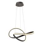 Lustre Luxo Pendente Moderno 45w Luz 3em1 Bivolt Nitrolux Cor Café Voltagem 110v/220v