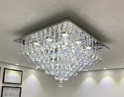 Lustre para sala, sala de Jantar, quarto, cozinha Cristal K9 Base 52x52 - Lustres Brandao