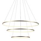 Lustre Pendente Anel Dourado 3 Arcos 39w 80cm Birdie Bella