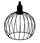 Lustre Pendente Aramado Globo Preto 18x20 Cm