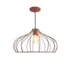 Lustre Pendente Aramado Onion Ø42X25Cm Cobre Retrô Md8026