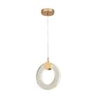 Lustre Pendente Argola Bolhas Cristal Dourado LED 6W 15cm 3000K Bivolt