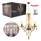 Lustre Pendente Avant Baronesa 3xE14 Vidro Champagne