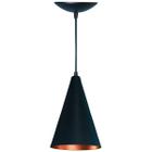 Lustre Pendente Balcão Cozinha Americana Preto Fosco e Cobre - Estillo & luz