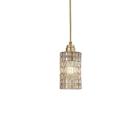 Lustre Pendente Blumenau Conhaque Faces Dourado E27 Bivolt