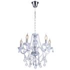 Lustre Pendente Candelabro France 5 Cristal Transparente - Startec