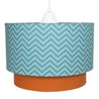 Lustre Pendente Chevron Azul Turquesa Raposa Quarto Bebê