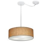 Lustre Pendente Cilíndrico Com Desvio Palha MJ-4255 Para Mesa de Jantar e Estar - Vivare