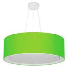 Lustre Pendente Cilíndrico Duplo Md-4125 Cúpula em Tecido 60x25cm Verde Limão - Bivolt