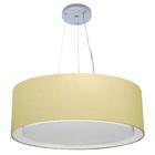 Lustre Pendente Cilíndrico Duplo Md-4126 Cúpula em Tecido 80x30cm Algodão Crú - Bivolt