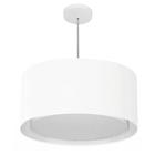 Lustre Pendente Cilíndrico Duplo Vivare Md-4288 Cúpula em Tecido 50x30cm - Bivolt