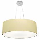 Lustre Pendente Cilíndrico Md-4010 Cúpula em Tecido 60x21cm Algodão Crú - Bivolt