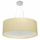 Lustre Pendente Cilíndrico Md-4013 Cúpula em Tecido 60x25cm Algodão Crú - Bivolt