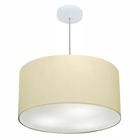 Lustre Pendente Cilíndrico Md-4101 Cúpula em Tecido 60x30cm Algodão Crú - Bivolt