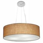 Lustre Pendente Cilíndrico Vivare Md-4029 Cúpula em Tecido 60x15cm - Bivolt