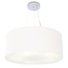 Lustre Pendente Cilíndrico Vivare Md-4135 Cúpula em Tecido 70x30cm - Bivolt