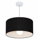 Lustre Pendente Cilíndrico Vivare Md-4206 Cúpula em Tecido 50x25cm - Bivolt