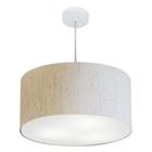 Lustre Pendente Cilíndrico Vivare Md-4213 Cúpula em Tecido 50x30cm - Bivolt