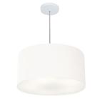 Lustre Pendente Cilíndrico Vivare Md-4243 Cúpula em Tecido 45x25cm - Bivolt