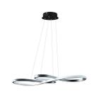 Lustre Pendente Clave 3 Em 1 Curvas Led Preto Luxo - Distmax