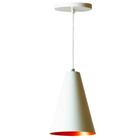 Lustre Pendente Cone Branco Para Quarto