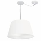 Lustre Pendente Cone Com Desvio Md-4279 Cúpula 21/30x40cm Branco - Bivolt - Vivare