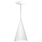 Lustre Pendente Cone em Alumínio - Cor Branco - Estillo E Luz