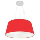 Lustre Pendente Cone Md-4048 Cúpula em Tecido 21/50x40cm Vermelho - Bivolt