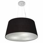 Lustre Pendente Cone Md-4063 Cúpula em Tecido 30/60x50cm Preto - Bivolt