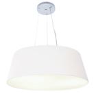 Lustre Pendente Cone Md-4072 Cúpula em Tecido 30/80x65cm Branco - Bivolt