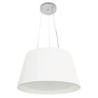 Lustre Pendente Cone Md-4119 Cúpula em Tecido 21/40x30cm Branco - Bivolt