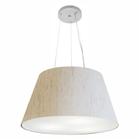 Lustre Pendente Cone Md-4141 Cúpula em Tecido 30/50x35cm Linho Bege - Bivolt