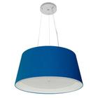 Lustre Pendente Cone Md-4144 Cúpula em Tecido 25x50x40cm Azul Marinho / Branco - Bivolt