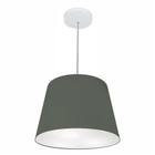 Lustre Pendente Cone Vivare Md-4155 Cúpula em Tecido 30/40x30cm - Bivolt