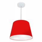 Lustre Pendente Cone Vivare Md-4155 Cúpula em Tecido 30/40x30cm - Bivolt