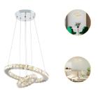 Lustre Pendente Cristal Vision 2 Aneis 36W Led 3000K 20X40Cm