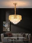 Lustre Pendente De Cristal Dourado 50cm Redondo Cristal K9