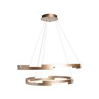 Lustre Pendente Duplo Bronze LED 72W Ø80/Ø60cm 3000K