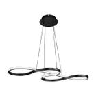 Lustre Pendente Elegante Led 3200K Preto Moderno 60W Bivolt