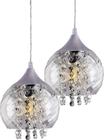 Lustre Pendente Elisabeth Rigato Transparente Duplo 2Xe27 Bi