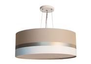 Lustre Pendente Faixas Bronze Cúpula 40x15 - Tom Luz